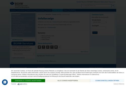 
                            13. Unfallanzeige — BGHW-Website - Die BGHW