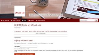 
                            7. UNFCCC jobs (Page 1) - UN Job List