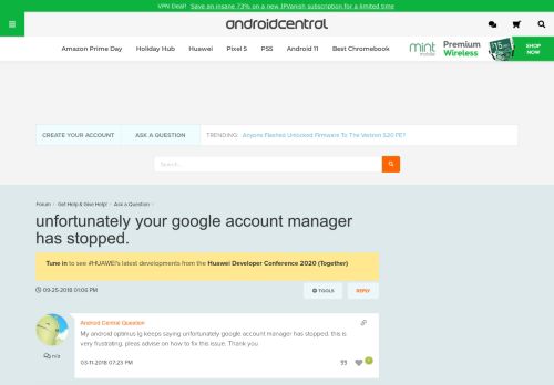 
                            5. unfortunately your google account manager has stopped. - Android ...