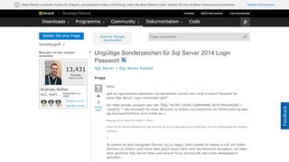 
                            4. Ungültige Sonderzeichen für Sql Server 2014 Login Passwort - MSDN ...