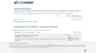
                            12. Ungültiges Zertifikat bei Netbank / Augsburger Aktienbank - Die ...