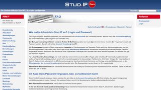 
                            7. Uni Bremen: Stud.IP-Nutzerdokumentation: FAQ