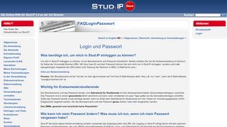 
                            6. Uni Bremen: Stud.IP-Nutzerdokumentation: FAQLoginPasswort