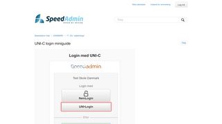 
                            9. UNI-C login miniguide – Speedware hjælpe forum