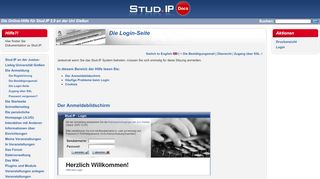 
                            5. Uni Gießen: Stud.IP-Nutzerdokumentation: Die Login-Seite