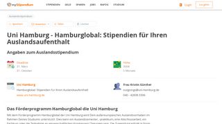 
                            5. Uni Hamburg - Hamburglobal: Stipendien für Ihren ... - myStipendium