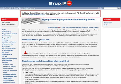 
                            10. Uni Hannover: Stud.IP-Nutzerdokumentation: Zugangsberechtigungen ...