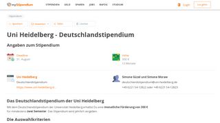 
                            5. Uni Heidelberg - Deutschlandstipendium | myStipendium