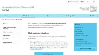 
                            4. Uni-Mail | E-Mail und Internet | Kommunikations ... - KIM Uni Konstanz