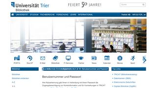 
                            6. Uni Trier: Bibliothek - Benutzernummer und Passwort