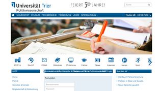 
                            9. Uni Trier: Politikwissenschaft - Login