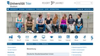 
                            13. Uni Trier: Studium - Bewerbung