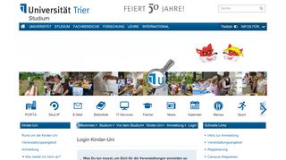 
                            5. Uni Trier: Studium - Login