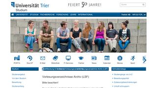 
                            2. Uni Trier: Studium - Vorlesungsverzeichnis Archiv (LSF)