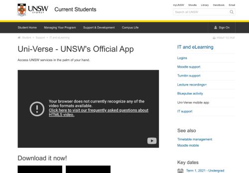 
                            5. Uni-Verse - UNSW's Official Mobile App | UNSW Current Students