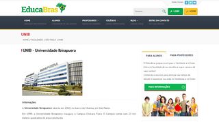 
                            11. UNIB - Universidade Ibirapuera - EducaBras