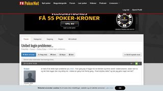 
                            8. Unibet login problemer... - PokerNet