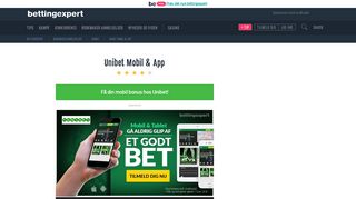 
                            10. Unibet Mobil & App | Få en mobil bonus hos Unibet! - bettingexpert
