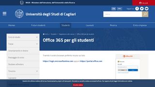 
                            7. unica.it - Office 365 per gli studenti