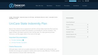 
                            10. UniCare State Indemnity Plan | Beacon Health Options