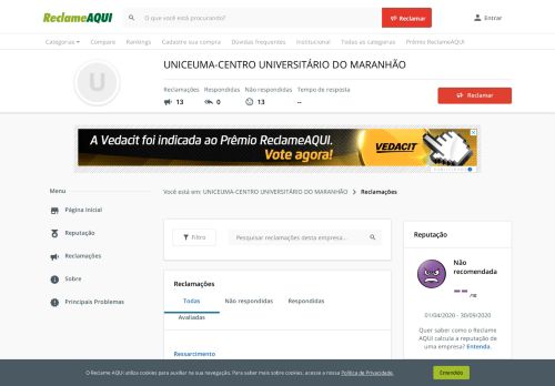 
                            11. UNICEUMA-CENTRO UNIVERSITÁRIO DO MARANHÃO - Reclame ...