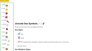 
                            12. Unicode Sex Symbols ♂ ♀ ⚤ - XahLee.info