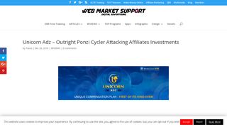 
                            8. Unicorn Adz – Outright Ponzi Cycler Attacking Affiliates Investments ...