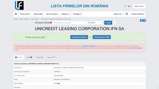 
                            10. UNICREDIT LEASING CORPORATION IFN SA din Sectorul 1 Str ...