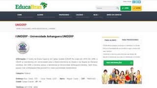 
                            12. UNIDERP - Universidade Anhanguera UNIDERP - EducaBras