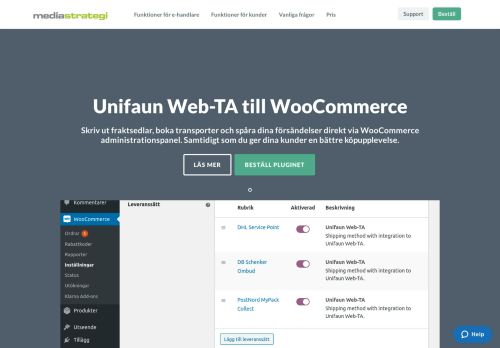 
                            8. Unifaun Web-TA till WooCommerce - Mediastrategi