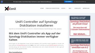 
                            12. UniFi Controller auf Synology DiskStation installieren - iDomiX