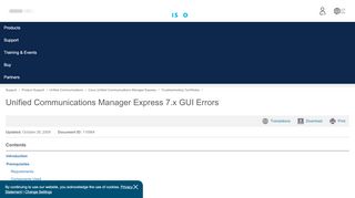 
                            9. Unified Communications Manager Express 7.x GUI Errors - Cisco