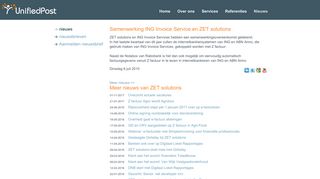 
                            11. UnifiedPost - Samenwerking ING Invoice Service en ZET solutions