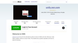 
                            8. Unify.osn.com website. Welcome to OSN.