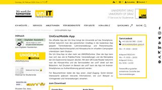 
                            11. UniGrazMobile App - IT-Services für Studierende - it uni-graz