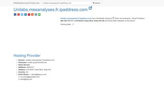 
                            9. Unilabs.mesanalyses.fr.ipaddress.com Error Analysis (By Tools)