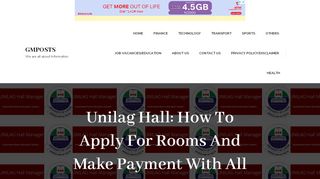 
                            12. Unilag Hall: How To Apply For Rooms And Make Payment With All ...