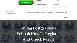 
                            11. Unilag Postgraduate School: How To Register And Check Result ...