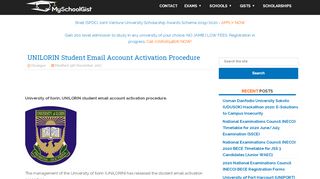 
                            5. UNILORIN Student Email Account Activation Procedure ...