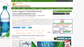 
                            9. UNIMAID Portal : www.unimaidonline.net - MyEduGist