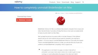 
                            8. Uninstall Bitdefender on Mac completely - Nektony