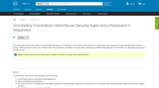 
                            12. Uninstalling Trend Micro Client/Server Security Agent and a ... - Dell