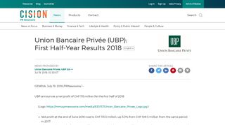 
                            12. Union Bancaire Privée (UBP): First Half-Year Results 2018