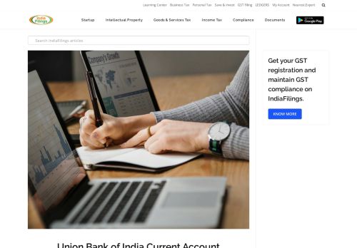 
                            13. Union Bank of India Current Account - IndiaFilings