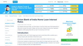 
                            10. Union Bank of India Home Loan Interest Rates - Eligibility, Facts ...