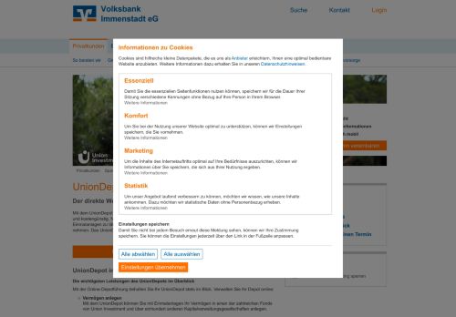 
                            8. UnionDepot im Online-Banking - Volksbank Immenstadt eG