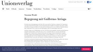 
                            9. Unionsverlag Dokument zu Guillermo Arriaga