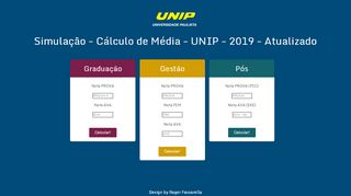 
                            9. UNIP - Cálculo de Média - Online - 2018