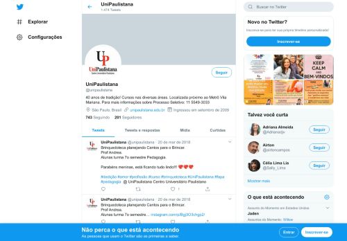 
                            11. UniPaulistana (@unipaulistana) | Twitter