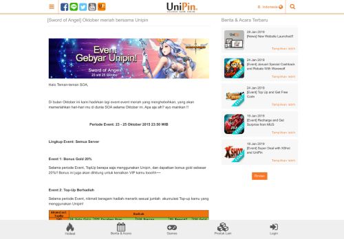 
                            10. UniPin : Event Details